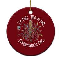Marcus The Worm Christmas Ceramic Ornament I'm Fine Everything Is Fine School Counselor Mental Health - Wonder Print Shop