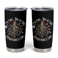 Marcus The Worm Christmas Tumbler Cup I'm Fine Everything Is Fine School Counselor Mental Health - Wonder Print Shop