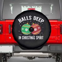Funny Dirty Christmas Spare Tire Cover Rude Adult Humor Balls Deep Into Christmas Spirit - Wonder Print Shop