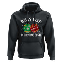 Funny Dirty Christmas Hoodie Rude Adult Humor Balls Deep Into Christmas Spirit - Wonder Print Shop