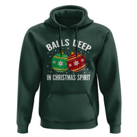 Funny Dirty Christmas Hoodie Rude Adult Humor Balls Deep Into Christmas Spirit - Wonder Print Shop