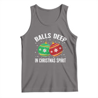 Funny Dirty Christmas Tank Top Rude Adult Humor Balls Deep Into Christmas Spirit - Wonder Print Shop