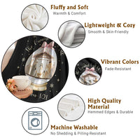 Nativity Scene Christmas Throw Blanket The Greatest Gift of All Christian Coquette Bow Matthew 1:21 - Wonder Print Shop