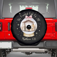 Nativity Scene Christmas Spare Tire Cover The Greatest Gift of All Christian Coquette Bow Matthew 1:21 - Wonder Print Shop