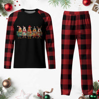 Funny Christmas Chicken Plaid Pajama Set Funny Xmas Chickens Animals Farm Lover Gift - Wonder Print Shop