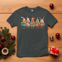 Funny Christmas Chicken T Shirt Funny Xmas Chickens Animals Farm Lover Gift - Wonder Print Shop