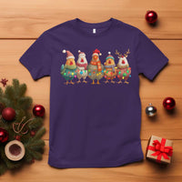 Funny Christmas Chicken T Shirt Funny Xmas Chickens Animals Farm Lover Gift - Wonder Print Shop