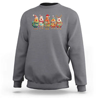Funny Christmas Chicken Sweatshirt Funny Xmas Chickens Animals Farm Lover Gift - Wonder Print Shop