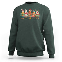 Funny Christmas Chicken Sweatshirt Funny Xmas Chickens Animals Farm Lover Gift - Wonder Print Shop
