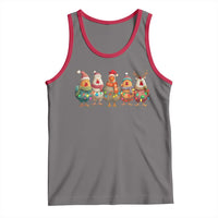 Funny Christmas Chicken Tank Top Funny Xmas Chickens Animals Farm Lover Gift - Wonder Print Shop