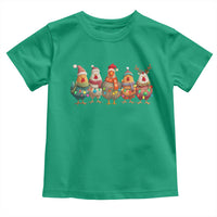 Funny Christmas Chicken Toddler T Shirt Funny Xmas Chickens Animals Farm Lover Gift - Wonder Print Shop