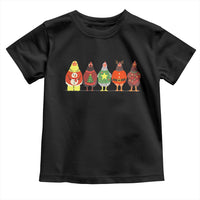 Сute Christmas Chickens Toddler T Shirt Funny Xmas Chickens Farm Animals Lover Gift - Wonder Print Shop