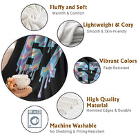 Baseball Drip Number 67 Player Throw Blanket Funny Six Seven Meme 67th Birthday Holographic Dripping - Wonder Print Shop