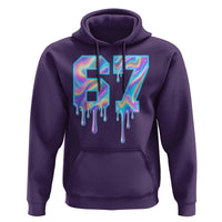 Baseball Drip Number 67 Player Hoodie Funny Six Seven Meme 67th Birthday Holographic Dripping - Wonder Print Shop