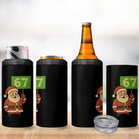 67 Christmas 4 in 1 Can Cooler Tumbler Funny Six Seven Meme Brainrot Santa Claus Boys - Wonder Print Shop