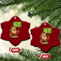 67 Christmas Ceramic Ornament Funny Six Seven Meme Brainrot Santa Claus Boys - Wonder Print Shop