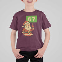 67 Christmas T Shirt For Kid Funny Six Seven Meme Brainrot Santa Claus Boys - Wonder Print Shop