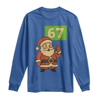 67 Christmas Long Sleeve Shirt Funny Six Seven Meme Brainrot Santa Claus Boys - Wonder Print Shop