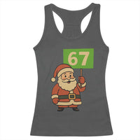 67 Christmas Racerback Tank Top Funny Six Seven Meme Brainrot Santa Claus Boys - Wonder Print Shop