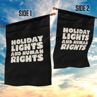 Holiday Lights Human Rights Christmas Garden Flag - Wonder Print Shop