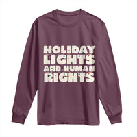 Holiday Lights Human Rights Christmas Long Sleeve Shirt - Wonder Print Shop