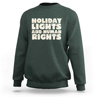 Holiday Lights Human Rights Christmas Sweatshirt - Wonder Print Shop