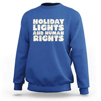 Holiday Lights Human Rights Christmas Sweatshirt - Wonder Print Shop