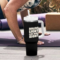 Holiday Lights Human Rights Christmas Tumbler With Handle - Wonder Print Shop