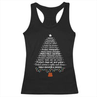 Protect Democracy Christmas Tree Racerback Tank Top Anti Fascism Social Justice - Wonder Print Shop