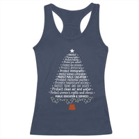 Protect Democracy Christmas Tree Racerback Tank Top Anti Fascism Social Justice - Wonder Print Shop