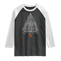 Protect Democracy Christmas Tree Raglan Shirt Anti Fascism Social Justice - Wonder Print Shop