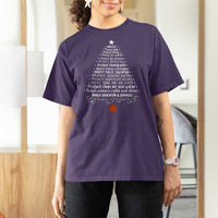 Protect Democracy Christmas Tree T Shirt For Women Anti Fascism Social Justice - Wonder Print Shop