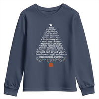 Protect Democracy Christmas Tree Youth Sweatshirt Anti Fascism Social Justice - Wonder Print Shop