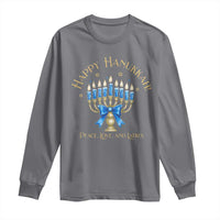 Happy Hanukkah Long Sleeve Shirt Jewish Menorah Coquette Bow