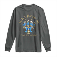 Happy Hanukkah Long Sleeve Shirt Jewish Menorah Coquette Bow