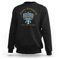 Happy Hanukkah Sweatshirt Jewish Menorah Coquette Bow - Wonder Print Shop