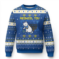 Happy Hanukkah Ugly Sweater Menorah Meowzel Tov - Wonder Print Shop