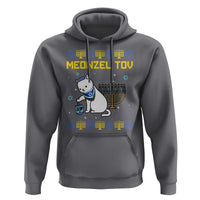 Happy Hanukkah Hoodie Menorah Meowzel Tov Ugly Hanukkah