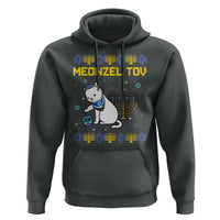 Happy Hanukkah Hoodie Menorah Meowzel Tov Ugly Hanukkah