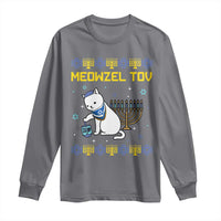 Happy Hanukkah Long Sleeve Shirt Menorah Meowzel Tov Ugly Hanukkah