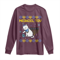 Happy Hanukkah Long Sleeve Shirt Menorah Meowzel Tov Ugly Hanukkah