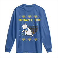 Happy Hanukkah Long Sleeve Shirt Menorah Meowzel Tov Ugly Hanukkah