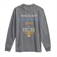 Funny Hanukkah Pajama Long Sleeve Shirt This is My Pajamakah Gift