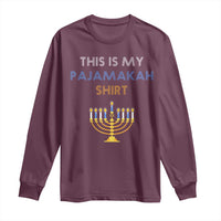 Funny Hanukkah Pajama Long Sleeve Shirt This is My Pajamakah Gift