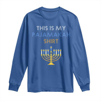Funny Hanukkah Pajama Long Sleeve Shirt This is My Pajamakah Gift