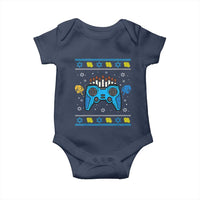 Happy Hanukkah Baby Onesie Jewish Video Game Gamer Ugly Hanukkah Chanukah