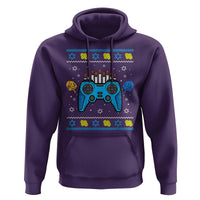 Happy Hanukkah Hoodie Jewish Video Game Gamer Ugly Hanukkah Chanukah