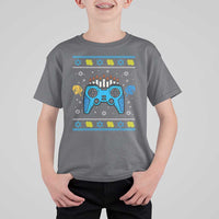 Happy Hanukkah T Shirt For Kid Jewish Video Game Gamer Ugly Hanukkah Chanukah - Wonder Print Shop