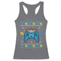 Happy Hanukkah Racerback Tank Top Jewish Video Game Gamer Ugly Hanukkah Chanukah