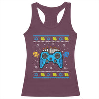 Happy Hanukkah Racerback Tank Top Jewish Video Game Gamer Ugly Hanukkah Chanukah